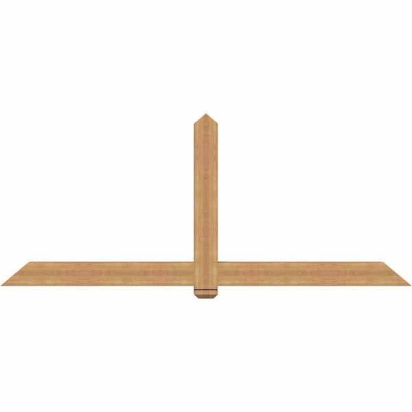 Ekena Millwork Eugene Smooth Timber Gable Bracket, Western Red Cedar, 96"W x 40"H x 5 1/2"D x 5 1/2"F, 10/12 Pitch GBW096X40X0606EUG00SWR - main